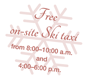 Gratis hauseigenes Skitaxi Schild